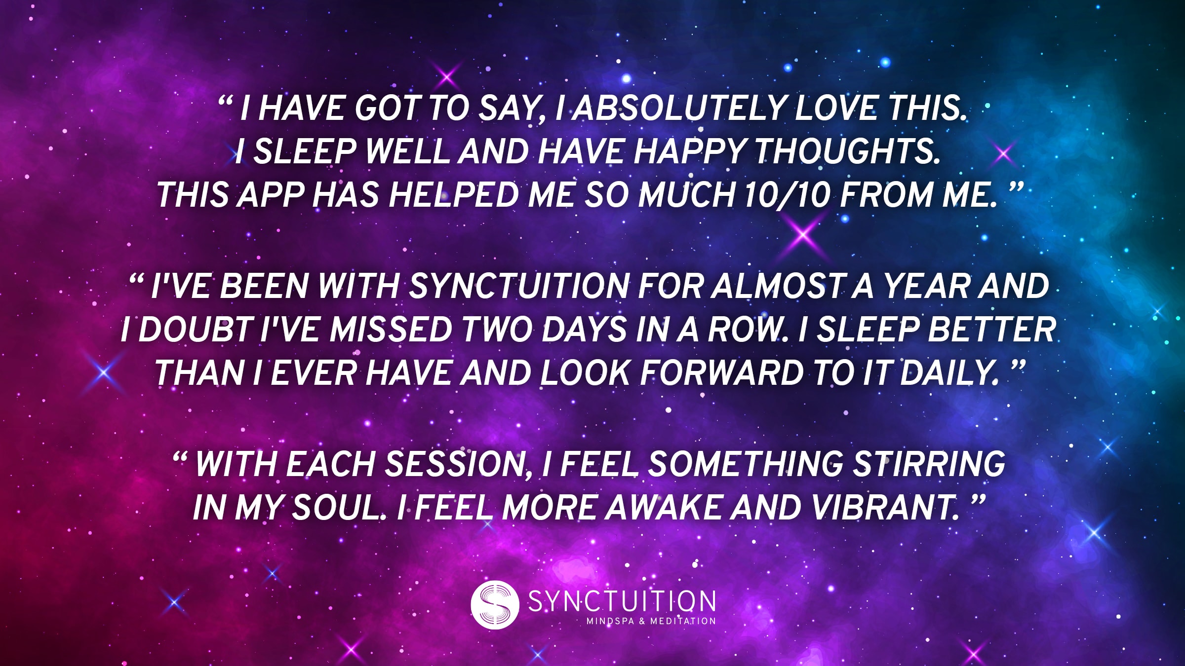 Synctuition is one of best meditation programs out there! The reviews say it all.