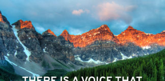 Quote: "There is a voice that does not use words. Listen."